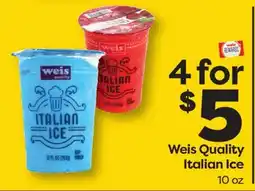 Weis Markets Weis Quality Italian Ice offer