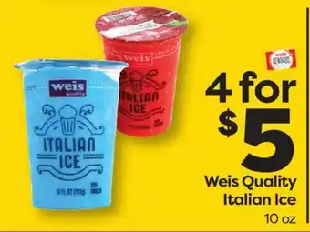 Weis Markets Weis Quality Italian Ice offer