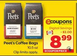 Weis Markets Peet's Coffee Bags offer