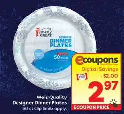 Weis Markets Weis Quality Designer Dinner Plates offer