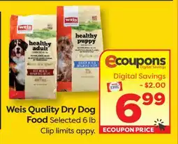 Weis Markets Weis Quality Dry Dog Food offer