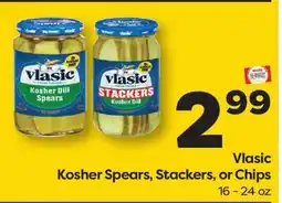 Weis Markets Vlasic Kosher Spears, Stackers, or Chips offer