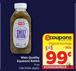 Weis Markets Weis Quality Squeeze Relish offer