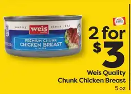 Weis Markets Weis Quality Chunk Chicken Breast offer