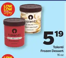 Weis Markets Talenti Frozen Dessert offer