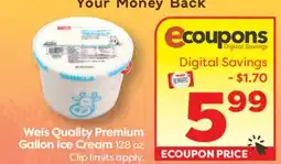 Weis Markets Weis Quality Premium Gallon Ice Cream offer