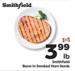 Weis Markets Smithfield Bone-in Smoked Ham Steak offer