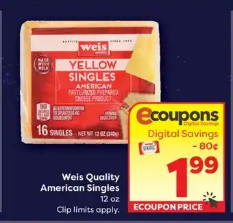 Weis Markets Weis Quality American Singles offer