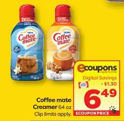 Weis Markets Coffee mate Creamer offer