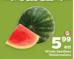 Weis Markets Whole Seedless Watermelons offer