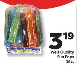Weis Markets Weis Quality Fun Pops offer