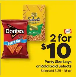 Weis Markets Party Size Lays or Rold Gold Selects offer