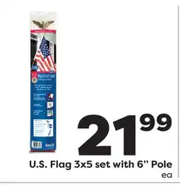 Weis Markets U.S. Flag 3x5 set with 6 Pole offer