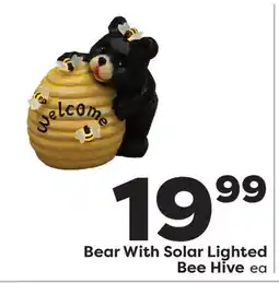 Weis Markets Bear With Solar Lighted Bee Hive offer