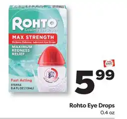 Weis Markets Rohto Eye Drops offer