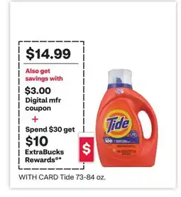 CVS Tide 73-84 oz offer