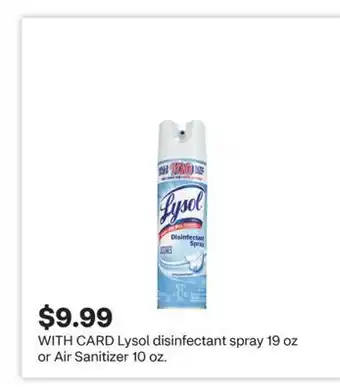 CVS Lysol disinfectant spray 19 oz or Air Sanitizer 10 oz offer