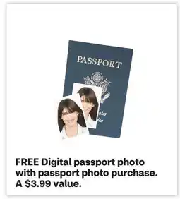 CVS FREE Digital passport photo with passport photo purchase offer