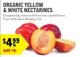 New Seasons Market Organic yellow & white nectarines offer