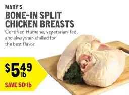 New Seasons Market Mary's bone-in split chicken breasts offer