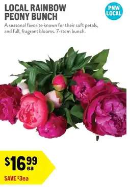 New Seasons Market Local rainbow peony bunch offer