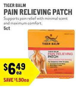New Seasons Market Tiger balm pain relieving patch offer