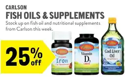 New Seasons Market Carlson fish oils & supplements offer