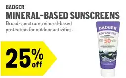 New Seasons Market Badger mineral-based sunscreens offer