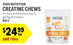 New Seasons Market ZHOU NUTRITION CREATINE CHEWS offer