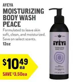 New Seasons Market Ayeya moisturizing body wash peace offer