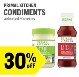 New Seasons Market Primal kitchen condiments offer