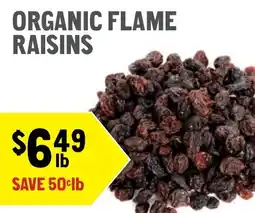 New Seasons Market Organic flame raisins offer