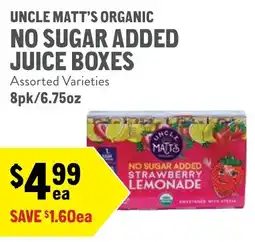 New Seasons Market Uncle matt's organic no sugar added juice boxes offer