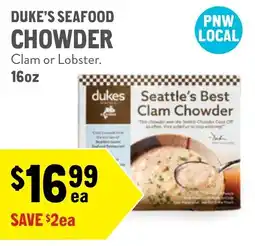 New Seasons Market Duke's seafood chowder offer