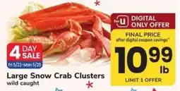 Safeway Large Snow Crab Clusters offer