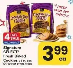 Safeway Signature SELECT Fresh Baked Cookies offer