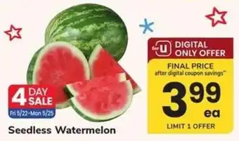 Safeway Seedless Watermelon offer
