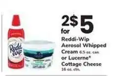 Safeway Reddi-Wip Aerosol Whipped Cream or Lucerne Cottage Cheese offer