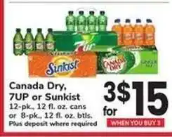 Safeway Canada Dry, 7UP or Sunkist offer