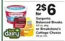 Safeway Sargento Balanced Breaks or Breakstone's Cottage Cheese offer