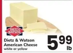 Safeway Dietz & Watson American Cheese offer