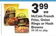Safeway McCain French Fries, Onion Rings or Hash Browns offer