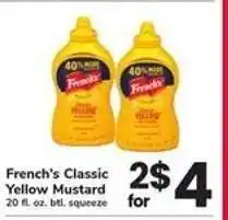 Safeway French's Classic Yellow Mustard offer