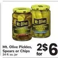 Safeway Mt. Olive Pickles, Spears or Chips offer