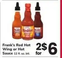 Safeway Frank's Red Hot Wing or Hot Sauce offer