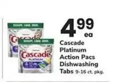 Safeway Cascade Platinum Action Pacs offer