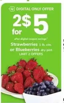 Safeway Strawberries or Blueberries offer