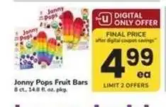 Safeway Jonny Pops Fruit Bars offer