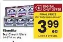 Safeway Klondike Ice Cream Bars offer