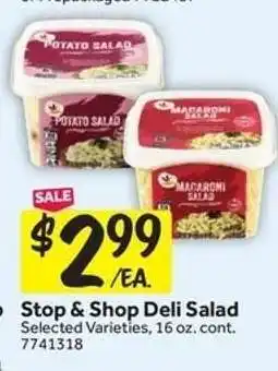 Stop&Shop Stop & Shop Deli Salad offer